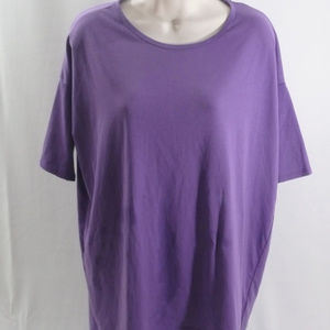 LULAROE IRMA purple t -  tshirt tunic super stretch big shirt high low XXS